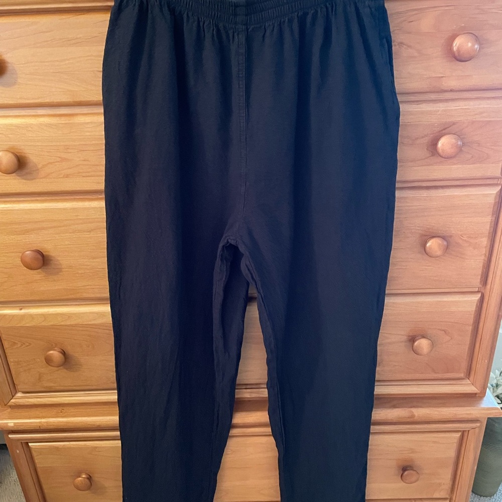 Women’s 2 Piece Set Sleeveless Tunic Vest & Pants 100% Cotton Gauze Size L - Picture 9 of 11